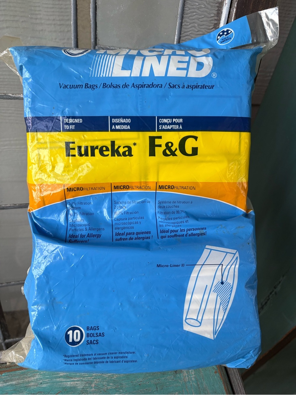 DVC Micro-Lined Bags Style F/G Fit Eureka and Sanitaire Uprights - 10 Bags